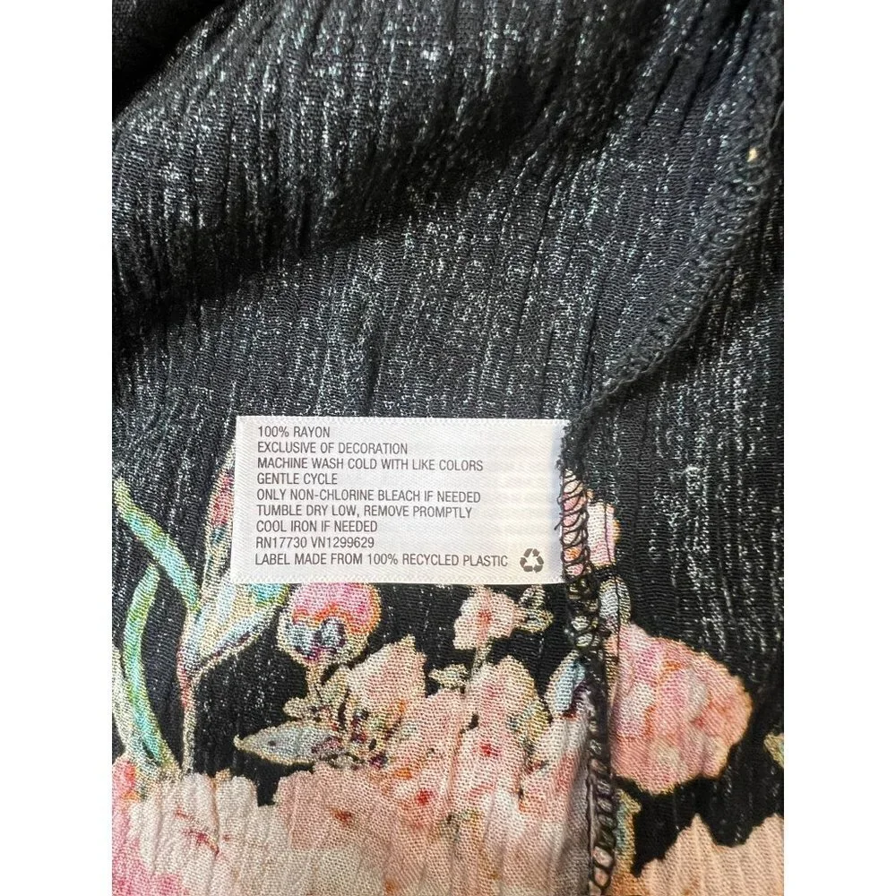 Knox Rose Women's Black Floral Sleeveless Dress - Picture 7 of 7